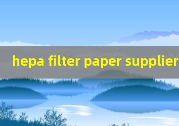 hepa filter paper supplier